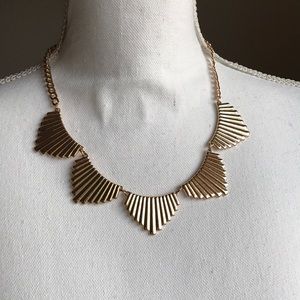 Gold triangle necklace